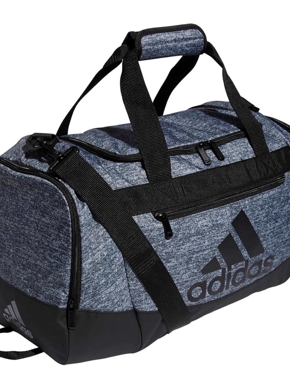 adidas Men's Heather Gray and Black Duffel Bag